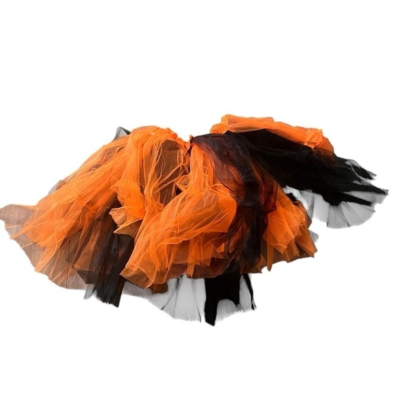 Spirit Orange and Black Tulle Skirt - Picture 5 of 7